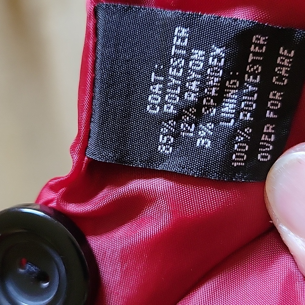 Winter double-breated or Pea coat with red lining and 2 large buttoned pockets - Picture 9 of 14